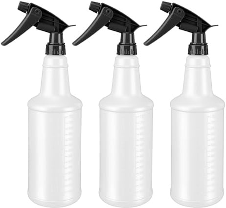 HVRQYY Spray Bottles 750ml Plastic Water Spray Bottle 3 Pack Plant Mister Sprayer Bottles Hand Trigger Empty Bottle for Home Cleaning Gardening