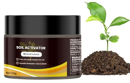 Byzieir Bodenaktivator Für Zimmerpflanzen, 120g Mineralischer Bodenaktivators, Bodenaktivator Flüssig, Aktivator Flüssigdünger Für Die Bodenverbesserung,Für Rasen Gewächshaus Balkon Garten