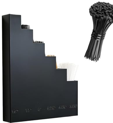 Cable Tie Holder - Metal Zip Tie Mount Storage Box, Zip Ties Holder, Space Saving Wall-Mounted Heavy Duty, Helps Remove Clutter, Suitable For Home Shed Utility Room Drawer Management Organization