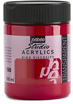 Pébéo - Acrílico Fine Studio - Pintura acrílica Magenta - Magenta Primario - 500 ml