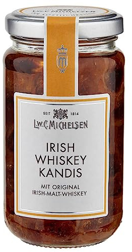 L.W.C. Michelsen - Irish-Whiskey-Kandis (250g) | Kandis eingelegt in Irish Whiskey | aromatisch & herb | für Tee-Liebhaber | Ein Glas voll purer Natürlichkeit