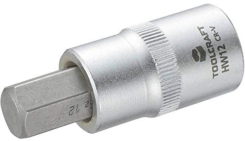 TOOLCRAFT 816160 Stecknuss Innensechskant, 12 mm, Länge: 55 mm, 1 Stück
