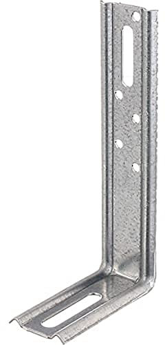 Alberts 866280 Équerre réglable | angle de 90°, emboutie, avec trou oblong | galvanisée Sendzimir | 70 x 140 x 30 mm | kit de 25