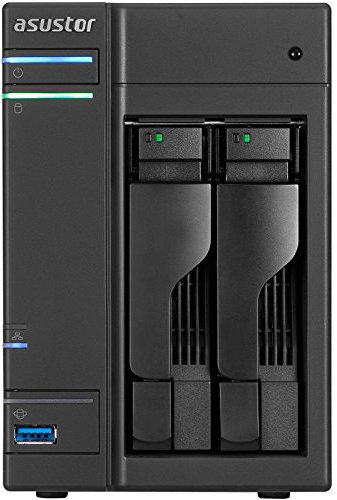 ASUSTOR AS-202T 2 Bay Desktop Network Attached Storage with RAID/UPnP Media Streaming/iTunes Server