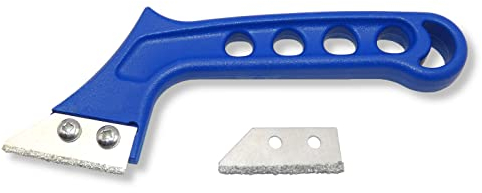 DEWEPRO® Fugenreiniger - Fugenkratzer mit wechselbarer Klinge aus Hartmetall (HM) - im Set inkl. 1 Ersatzklinge - Klingenbreite: 50mm