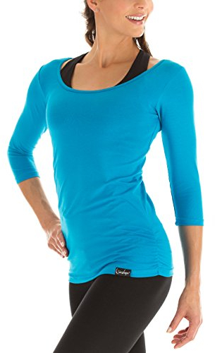 WINSHAPE Damen Ws4 3/4-arm Shirt, Türkis, M EU