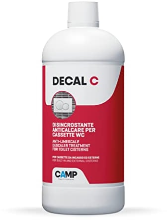 CAMP Decal C - Desincrustante antical para cisternas de inodoros y WC exteriores, disuelve rápidamente la cal sin dejar depósitos calcáreos, seguro para plásticos y gomas, Made in Italy, 1l
