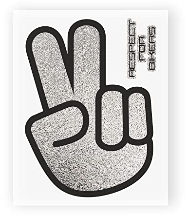 4R Quattroerre.it 6334 Super geformter Aufkleber Respect for Biker, 10 x 12 cm