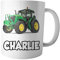 AK Giftshop Tasse mit grünem Traktor, personalisierbar, 300 ml