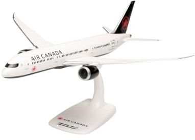 herpa Snap-Fit Modellflugzeug Air Canada Boeing 787-9 Dreamliner Miniatur im Maßstab 1:200, Sammlerstück, Modell mit Standfuß, Kunststoff