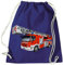 Blackshirt Company Feuerwehr Turnbeutel Rucksack Sportbag Feuerwehrauto mit Drehleiter Farbe Blau