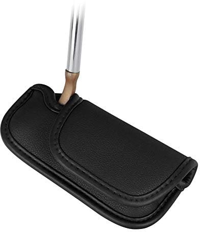 Golf Blade Putter Head Cover Ping-type Golf Club Protector Magic-tape Closure Lightweight (Black)
