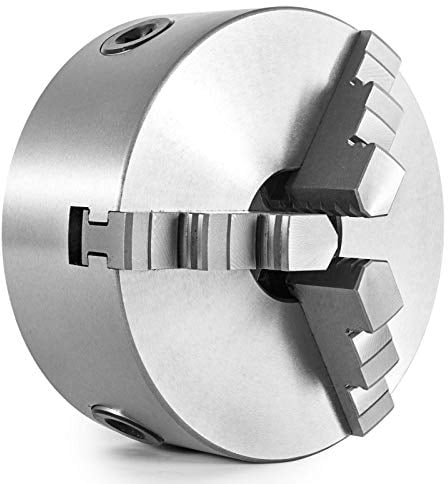 Husuper K11-100 3- Mandril de Torno 100mm, con 2 Juegos de Mandíbulas Mandril, con 3 Mordazas Autocentrante, Mandril del Torno de Centrado Automático para Todo Tipo de Tornos de Uso General