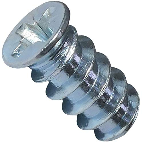 Aerzetix - C44759 - Lot de 100 - Vis Euro pour Meubles/Armoire/Placard - Assemblage de Bois - Ø6.3x13mm - en Acier Zingué Métal - à Empreinte Pozidriv
