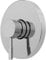 Plumbworld Modern Shower Mixer Valve Only Brass Round Concealed Chrome Single Stick Lever