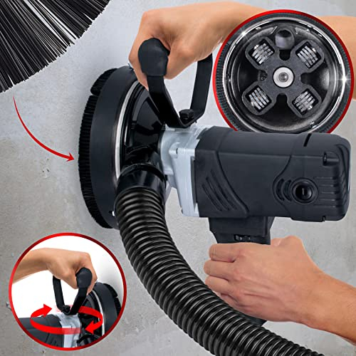 TIMBERTECH® Ponceuse à Béton - 1500 W, 2500-4500 tr/min, Diamètre Max. de Fraisage 140 mm, Diamètre de la Tête 190 mm, Accessoires Inclus - Meuleuse Orbitale