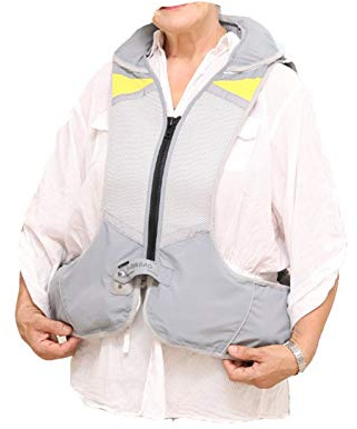 YXYECEIPENO Chaleco inflable anti-caída de airbag inflable anti-caída chaleco equipado con cartucho de cilindro de gas CO2 15 años de garantía sin fugas La carga magnética es más conveniente