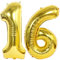 Helium Luftballons 16 gold Geburtstagsdeko 40 16 Geburtstag Party Dekoration Supplies,ballon 16 geburtstag,16 luftballon gold,folienballon 16 geburtstag mädchen Junge ballon 16 geburtstag deko(16)