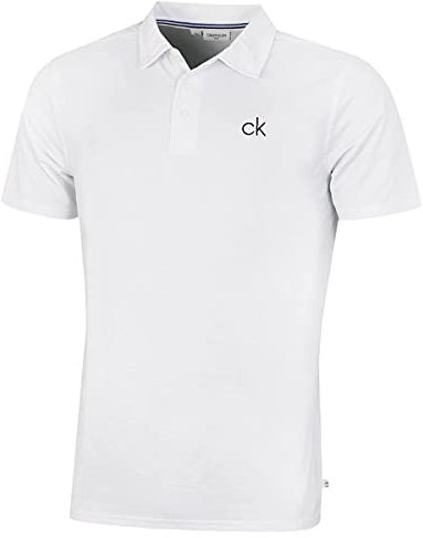 Calvin Klein Mens Central Eco Polo Shirt - White - L