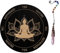 AHANDMAKER Pendel Brett esoterik ja Nein rund Stern Wünschelrutenbrett aus Holz mit Rosenquarz-Kristall Wünschelruten Hexerei Wahrsagewerkzeuge für Geisteraltar Dekoration – Lotus Buddha