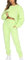 amropi Trainingsanzug Damen Pullover Sweatshirt und Jogginghose Warm Vlies Kleidungsset (Grün,XL)
