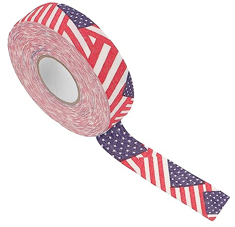 Sosoport 1 Rolle Hockeyband Band Mit Amerikanischer Flagge Transparentes Klebeband Eishockey-Pucks Indoor-Hockey-Pucks Fledermaus Griptape Autoaufkleber Vereinigte Staaten Drinnen Baumwolle