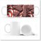 Taza de té café con foto enredada abstracción