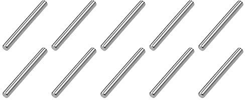 QUARKZMAN 2mm x 18mm Tassello Perni, Acciaio inossidabile x 20pz Cilindrica Perno，Spina Centraggio Perno di Supporto in Metallo per Fissaggio Meccanico Industria, [Argentato]