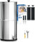 Purewell - Système d'ultrafiltration par Gravité à 3 étapes, Certifié EU 98/37/EC, Système de Comptoir en acier Inoxydable 304 avec 2 Filtres, Réduit le Chlore 8,5 Litres