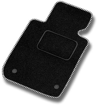 MOTOS Velours Standard Fahrermatte 1-teilig passend für Volkswagen Golf V 2003-2009 runde Befestigungen - Standard, Gewebt, Weiß Fahrerseite - Erleben Sie neuen Fahrkomfort mit einem Velours-Fahrermat