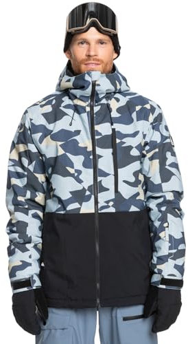 Quiksilver Mission Printed Block JK Chaqueta, Puzzle Camo Ice Flow, Estándar para Hombre