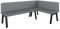 FURNISTAR Eckbank Akiko Metal A - Eckbankgruppe für Ihrem Esszimmer, Küche modern, Sitzecke, Essecke. Perfekt für Küche, Büro und Rezeption. Solide und Starke Verarbeitung. (196x128-Rechts-Soft29)