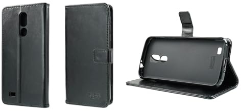 caseroxx Bookstyle-Case für Beafon M7 Premium / M7 Lite Premium, schwarz | Aufklappbare Buch-Schutzhülle mit Innenfächern und Rundumschutz für den Alltag, aus Kunstleder