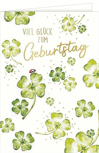 Hanra Geburtstagskarte A4 Kleeblätter, Kleeblatt, A4 Karte, 21x29,7 cm