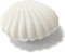 Wiredock Boîte de rangement portable pour bijoux en forme de coquillage pour filles, femmes, bagues, boucles d'oreilles, clous d'oreilles (6 x 3 cm, blanc) YS-248