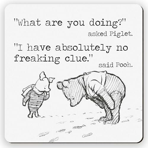 Dorothy Spring Sarcastic What are you doing Special Friend Pooh Gift Coaster
