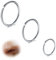 ESHIONER G23 Titan Nasenpiercing Nasenring Hoop Set Knorpel Ringe Dünn Klein Septum Helix Ringe Hypoallergen 20G 6MM/8MM/10MM Silber 3PCS Knorpel Ohrring Nase piercing Schmuck Damen