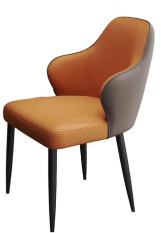 XXAD553TY Esszimmerstühle Esszimmerstühle im modernen Design mit Rückenlehne/Armlehne, gepolsterte Lounge-/Freizeit-/Wohnzimmer-/Empfangssessel Stühle Esszimmer(Orange)