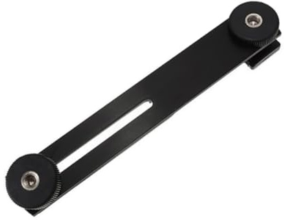 Doppelkamerahalterung aus Aluminiumlegierung, Schwarz, für Hot Shoe Mount | Unterstützt 2 Kameras, Passend für Kamera und Hot Shoe Halterung, für Geburtstag und Hochzeit