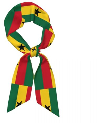 Satinschals Für Damen,Schal Mit Seidentuch,Ghana Flagge,Flugbegleiterinnen Schal,Krawatte Stirnband Taschenaccessoire,Hutdekoration,Einfache Designs,Ein Geschenk Für Damen Und Mädchen