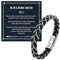 Ich Liebe Dich Lederarmband Herren - Wikingerarmband Mikrofaser-Leder Flechtarmband, Personalisierte Armband mit Gravur, Manner Geschenke für Weihnachten/Valentinstag/Vatertags (Männer)