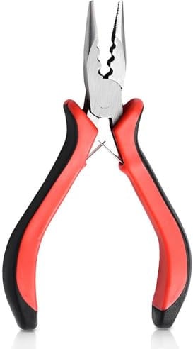 AIVEKE 3-Hole Hair Pliers - Professional Hair Extensions Tool for Micro Nano Ring Hair Extensions Opener and Removal