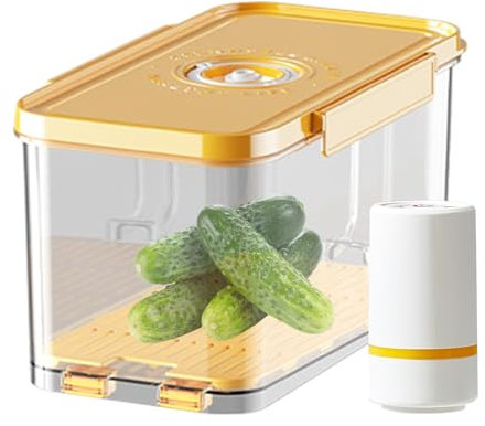 Generico contenitore sottovuoto – contenitore per alimenti trasparente, grande capacità | contenitore per alimenti secchi, spezie, pratici accessori da cucina