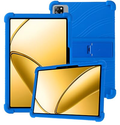 Custodia in silicone per tablet Blackview 2025 Newwst 10 pollici Tab60 WIFI Android 14 tablet con copertura completa, antiurto, antigraffio, supporto regolabile e cover in morbido silicone, blu