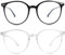 2 Pack Anti Blaues Fake Brille, Blue Light Glasses, Hochwertige Blaulichtfilter Brille mit Leichtem Rahmen, Rundum-Schutz vor Blaulicht, UV-Schutz, Ideal für Computer und Lesen