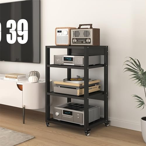 Armoire de composants audio-vidéo mobile à 2/3/4/5 niveaux, support audio, support multimédia, meuble TV d'angle, supports et supports HiFi, salles de jeux et d'enregistrement, armoire audio
