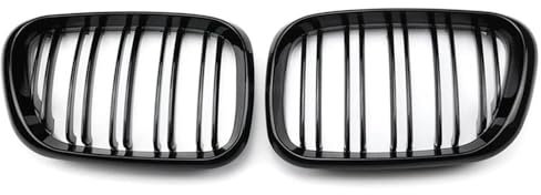 YCYHMHH Fronthaube, Nierengitter, Stoßstange, schwarze Form, Kühlergrill, passend für BMW E53 X5 Pre-LCI 1999–2003, Auto-Zubehör, Ersatzteil, komplett schwarz