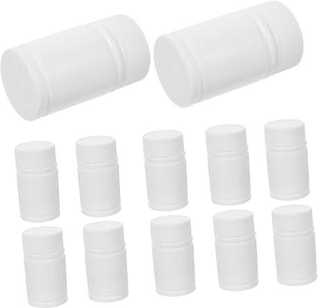 Veemoon 24stücke Pillenflasche Wiederauffüllbar Kleine Behälter für Medikamente Pillendosierfläschchen aus Hdpe Reisemedikamentenbehälter Leerer Medikamentenbehälter Reisepillenbehälter