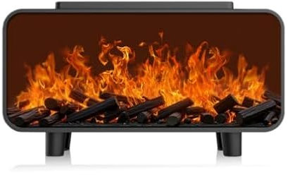 3-in-1 Flame Diffuser & Humidifier Essential Oil Aromatherapy, Auto Shut-Off Ultrasonic Air Diffuser Cool Mist Electric Humidifier for Bedroom With 7 Color Lights Gift for Home/Office