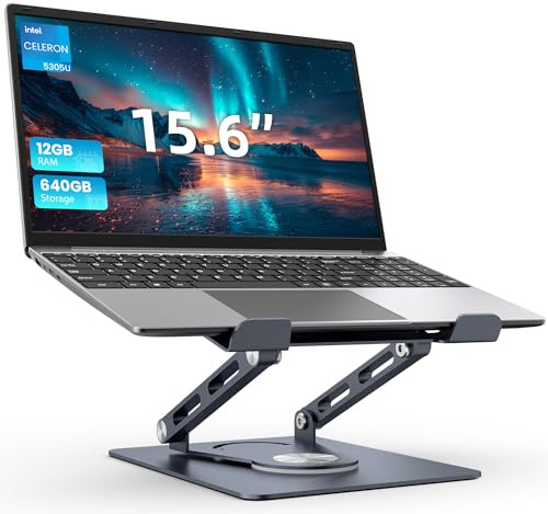 jumper Tragbarer Tablet-Ständer, um 360° drehbar, verstellbar, Tablet-PC-Metallhalterung, mechanischer Soundeffekt, Hohle Wärmeableitung, für Handys und Tablets mit Einer Größe von 10,2-32,8 cm